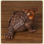 Red Copper Golden Toad Ornament Craft Living Room Office Home Decor Opening Gift
