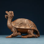 Copper Dragon Turtle Ornament Home Office Desktop Craft Dragon Head Turtle Decoration Opening Gift Copper Craft