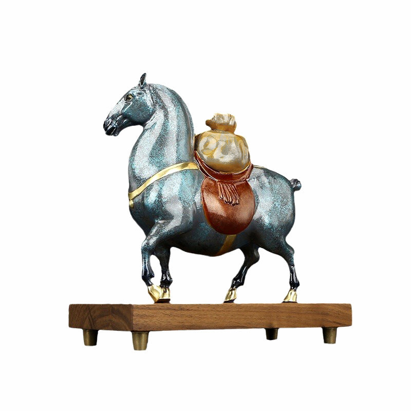 Colorful Copper Horse Get Rich Quickly Ornament Home Office Copper Horse Craft Horse Success Indoor Desktop Gift Decoration