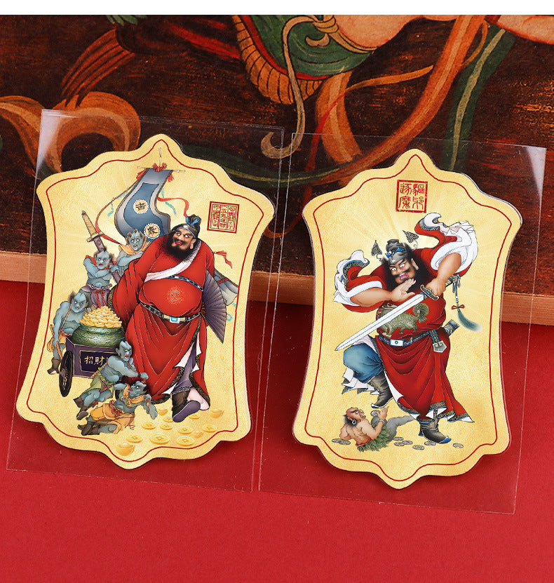 Taoist Master Zhongkui Demon-Slaying Illustration Phone Sticker Office Workplace Object Back Cover uv Wholesale Patchwork Art
