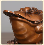Red Copper Golden Toad Ornament Craft Living Room Office Home Decor Opening Gift