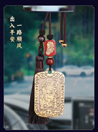 Taoist Jewelry Brass Wu Wealth God Zhao Gongming Token Pendant Wholesale Portable Car Keychain Copper Plaque Ornament