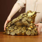 Brass Golden Toad Ornament Home Office Money Toad Craft Decoration Company Housewarming Opening Gift