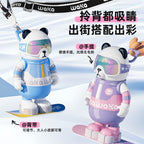 waka Panda Insulated Cup for Men and Women, High-Value Cartoon Trendy Toy Figurine, Ceramic Inner Liner, Food-Grade Children's Water Cup