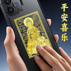 Metal Sticker of Great Compassion Bodhisattva for Phone Case, Computer, Living Room, Creative Portrait, Buddha Statue Pendant Wholesale
