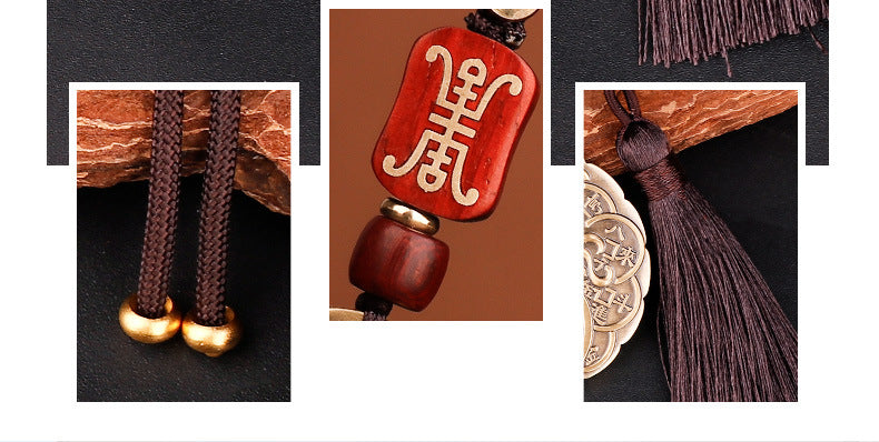 Brass Pixiu Wealth-Attracting and Safe Journey Car Pendant for Men, High-End Rearview Mirror Hanging Decoration, In-Car Wholesale