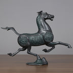 Horse Trotting Brass Zodiac Horse Ornament Craft Living Room Office Desk Home Decoration Opening Gift