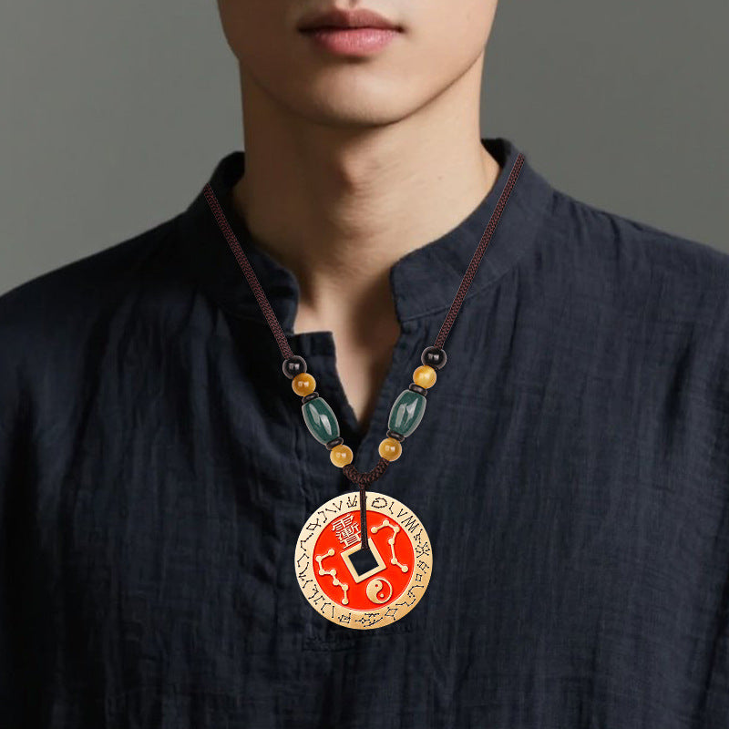 Cinnabar Zhang Tianshi Copper Coin Zhiwei Taiji Bagua Evil-Repelling Victory Coin Beidou Seven Stars Peace Coin Ancient Coin Wholesale