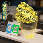 Three-Legged Golden Toad Wealth and Prosperity Phone Sticker Toad Metal Sticker Living Room Entrance Decoration Gold Piece Wholesale Ornament