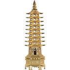 Brass Wenchang Pagoda Ornament Home Study Decoration Nine-Layer Wenchang Pagoda Desktop Craft Ornament
